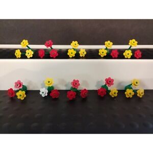 Lot Of 10 Vintage Lego Flower Pieces